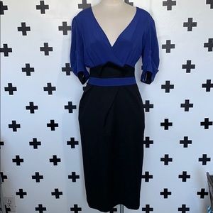 Vintage J. Peterman V-neck dress pencil bottom